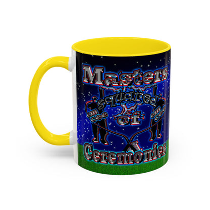 em cee squared - Accent Mug ('snoops' background)