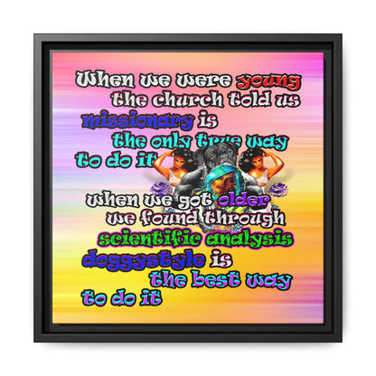 doggystyle - framed canvas art (color blur)