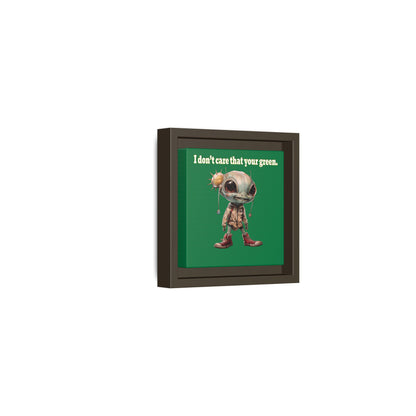 I don't care that your green - framed canvas art (dark green)