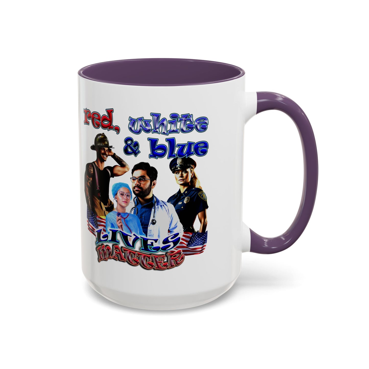 rw&b lives matter - Accent Mug (white)