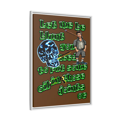 og - framed canvas art (brown)