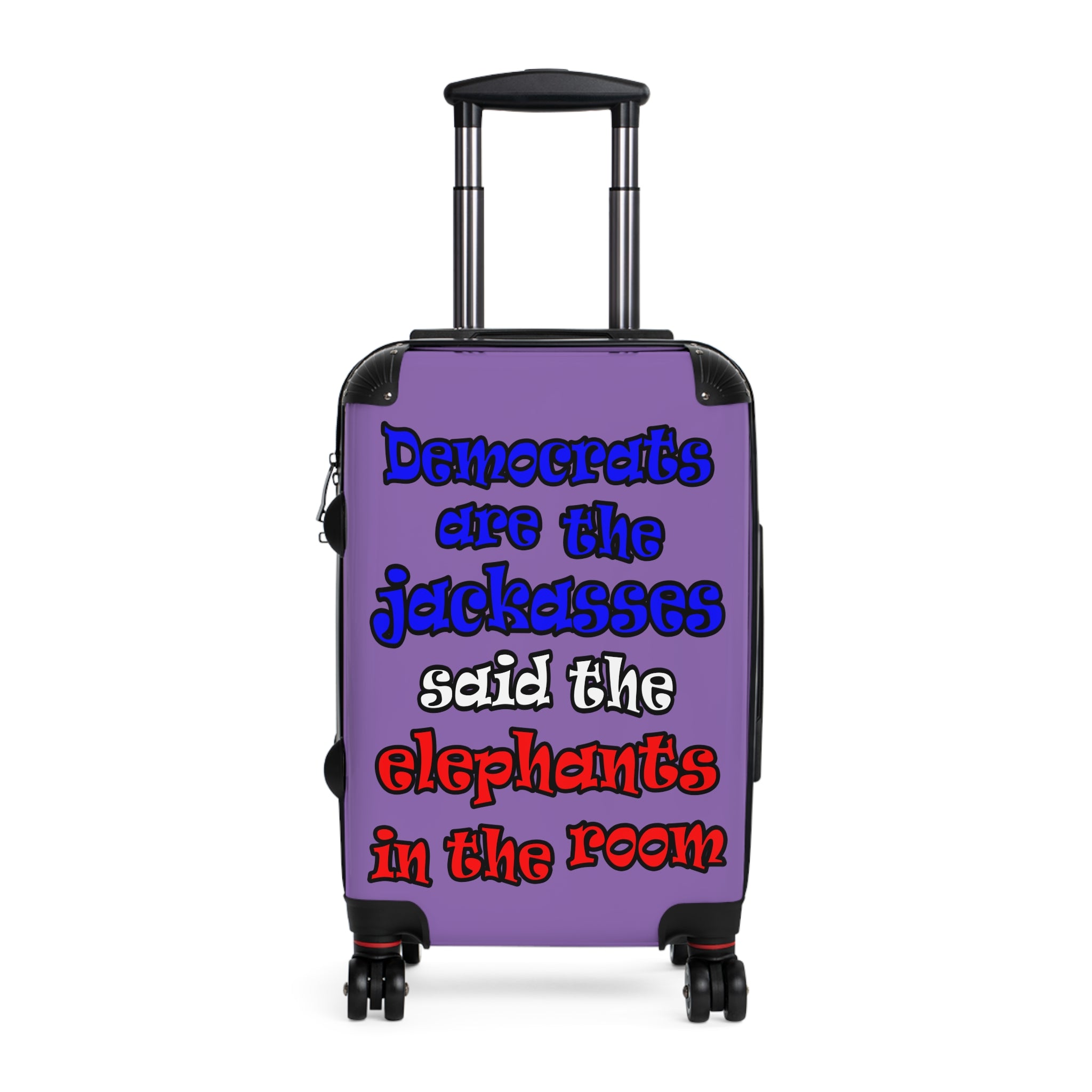 donkeys and elephants - Suitcase (light purple)