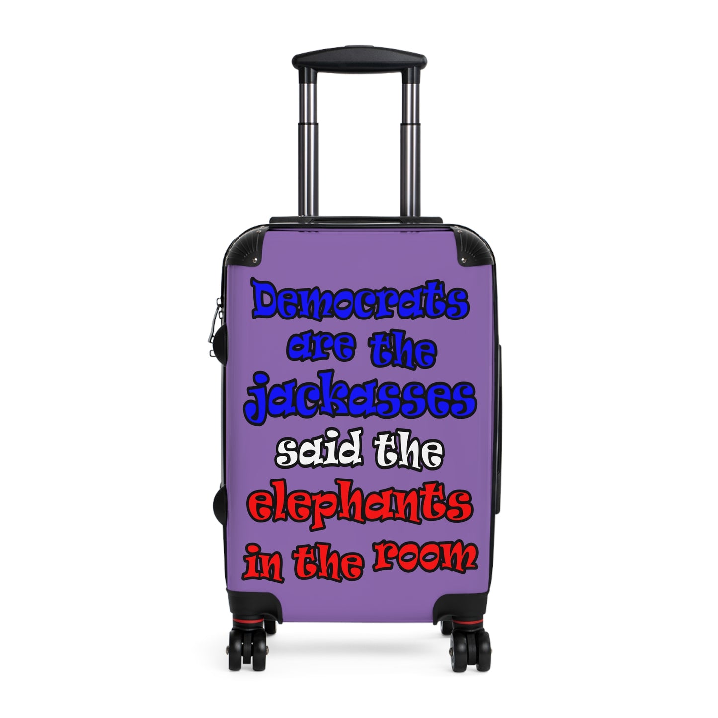 donkeys and elephants - Suitcase (light purple)