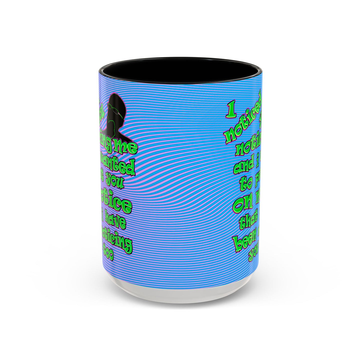 noticed you noticing - Accent Mug (light blue-purple wave)