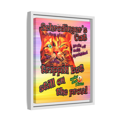 schrodinger's cat - framed canvas art (color blur)