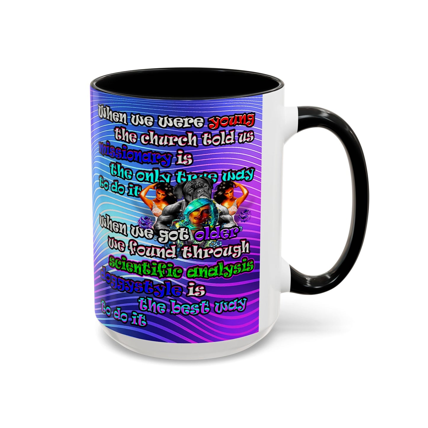 doggystyle - Accent Mug (purple wave)