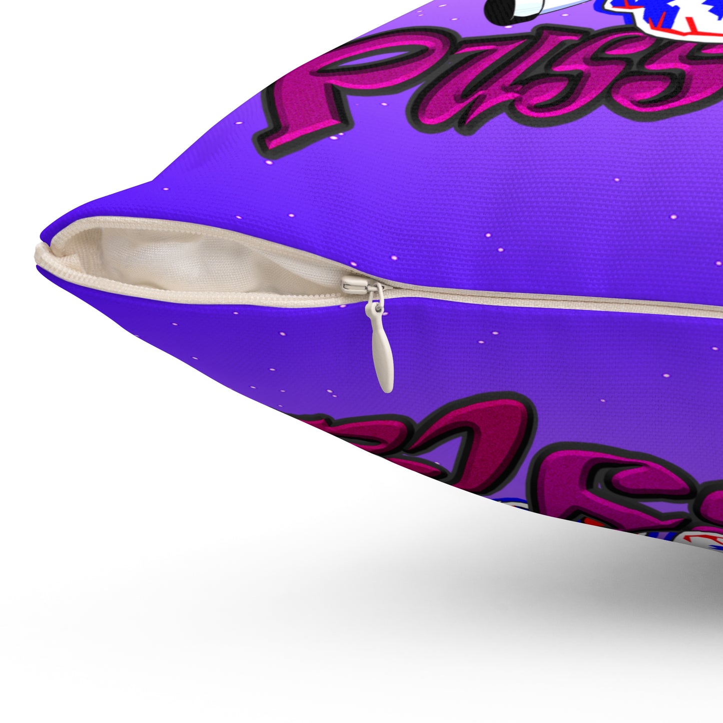tag that - Spun Polyester Square Pillow - (purple-pink wave)