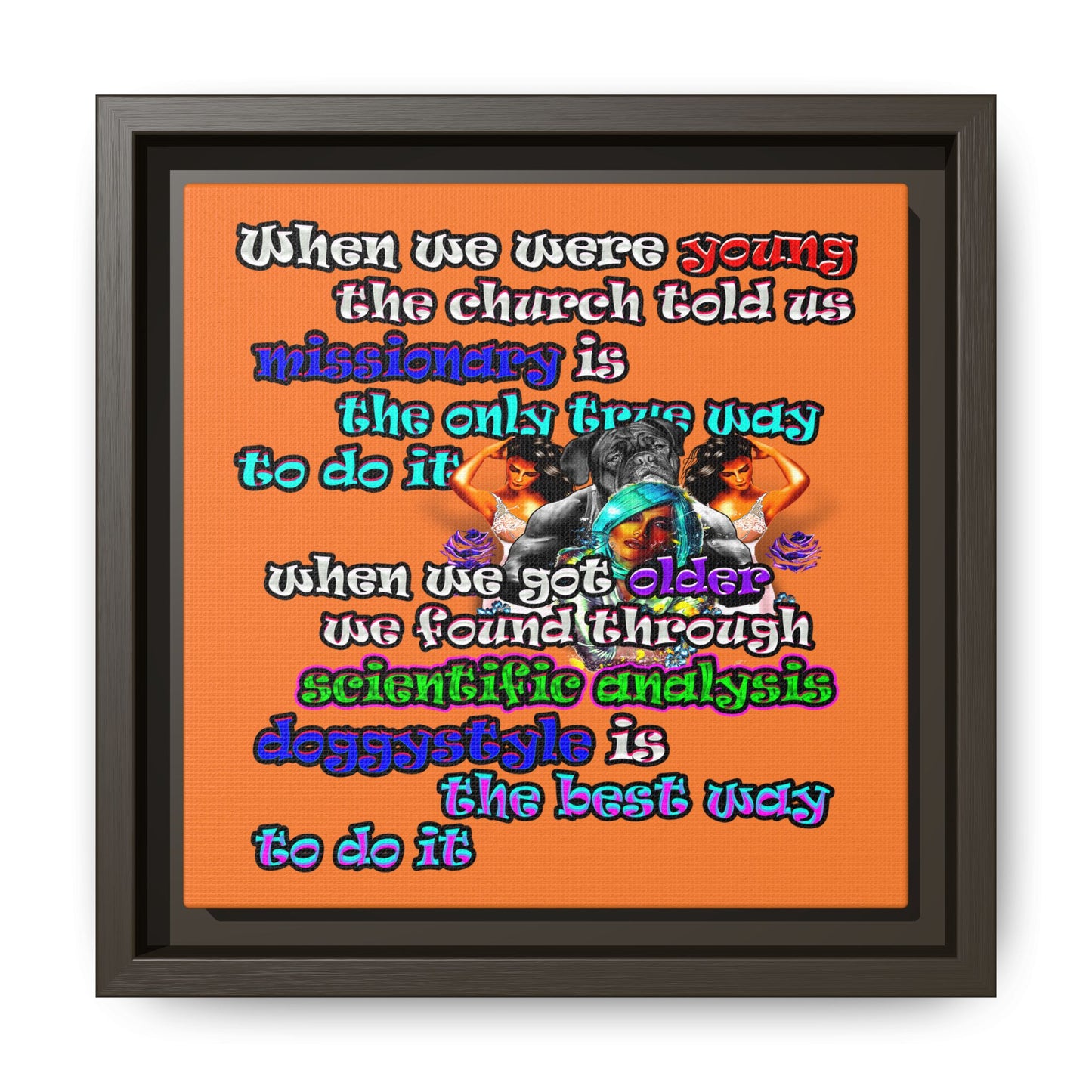 doggystyle - framed canvas art (crusta)