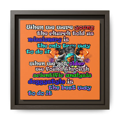 doggystyle - framed canvas art (crusta)