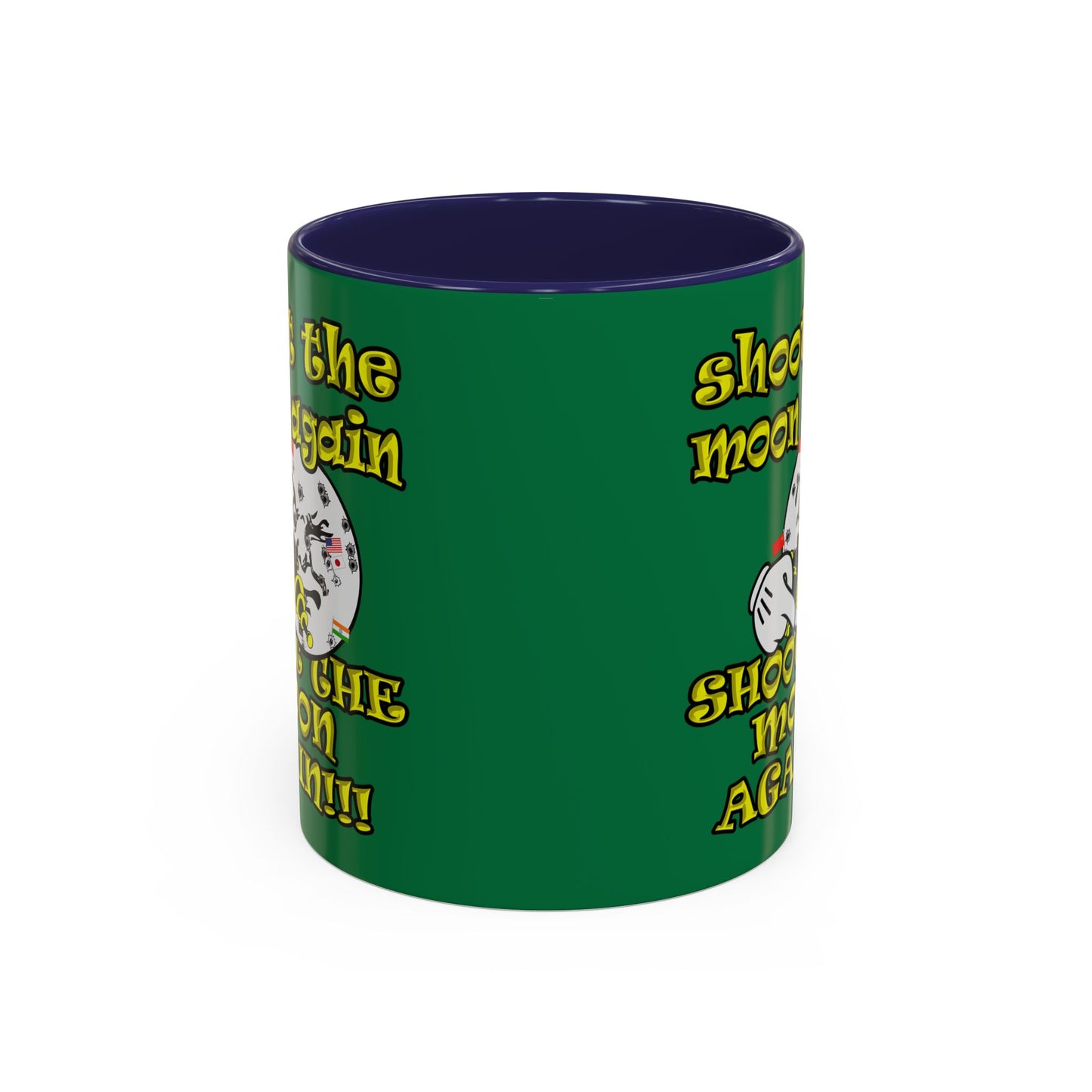 shoot the moon again - Accent Mug (dark green)