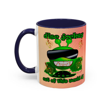 disc jockey - Accent Mug (yellow-orange wave)