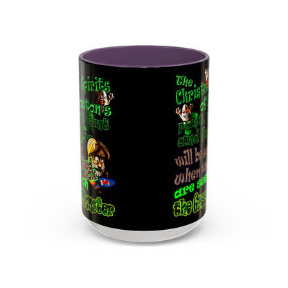 christmas spirits of boston - Accent Mug (black)