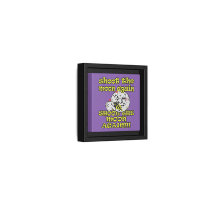 shoot the moon again - framed canvas art (light purple)