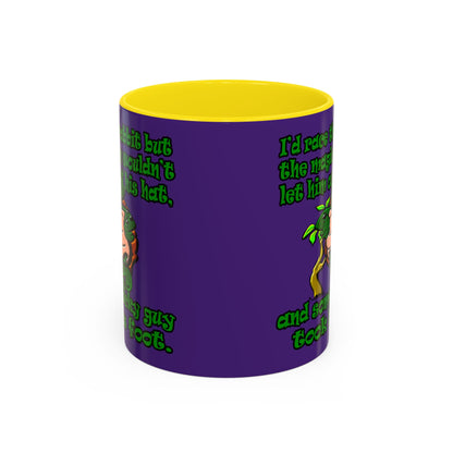 turtle race - Accent Mug (purple)