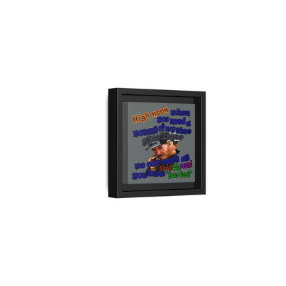 high noon - framed canvas art (dark grey)