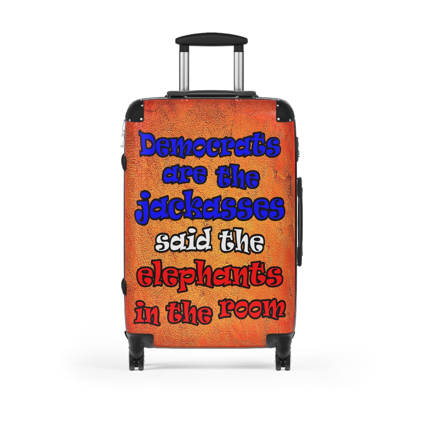 donkeys and elephants - Suitcase (burnt orange)