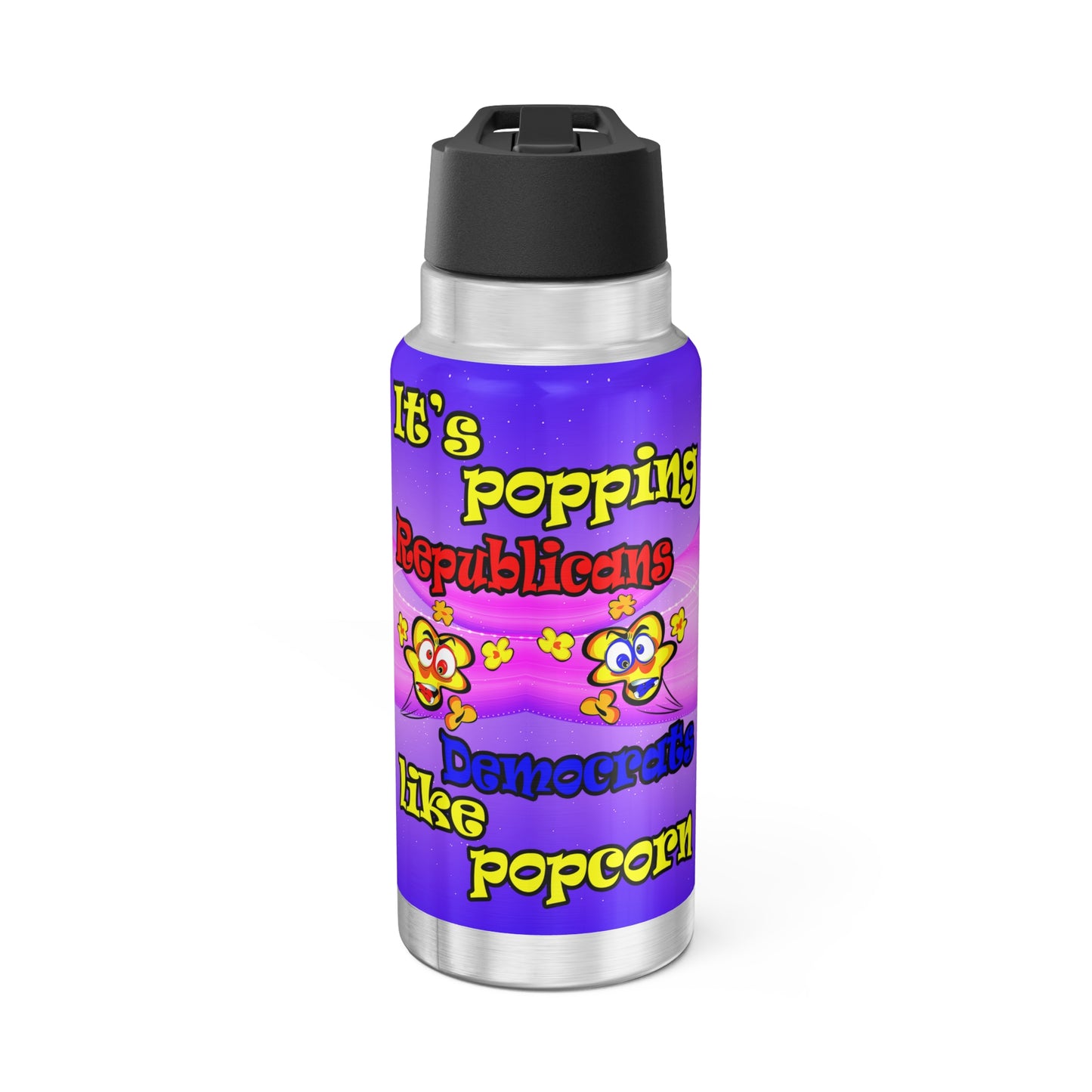 popping like popcorn - Gator Tumbler, 32oz  (purple-pink wave)