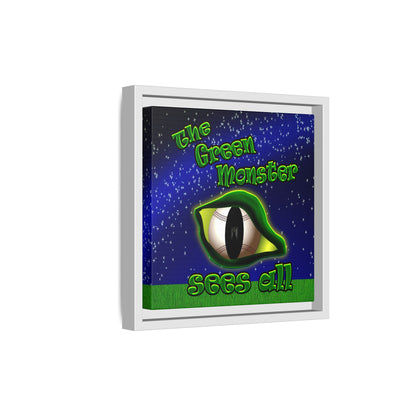 green monster - framed canvas art ('snoops' background)
