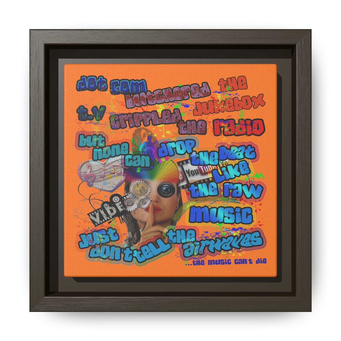 drop the beat - framed canvas art (crusta)