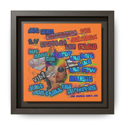drop the beat - framed canvas art (crusta)