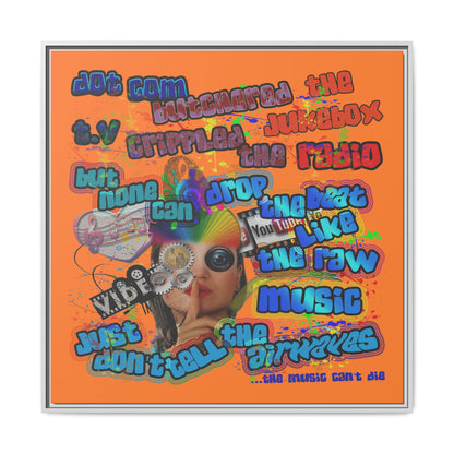 drop the beat - framed canvas art (crusta)