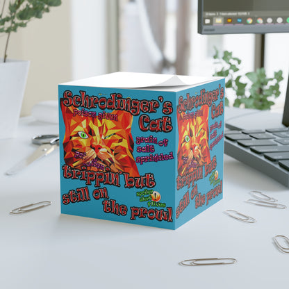 schrodinger's cat - note cube (turquoise)