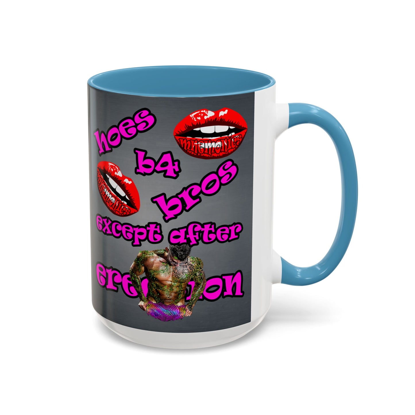 hoes b4 bros - Accent Mug (grey-light grey)