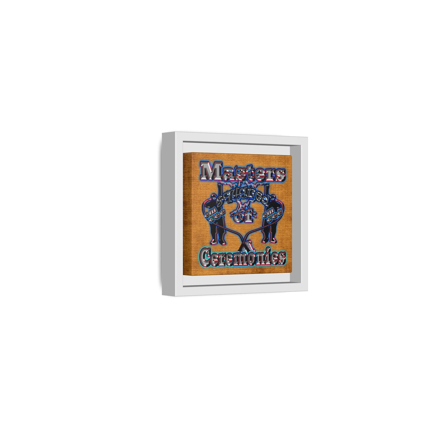 em cee squared - framed canvas art (brown papyrus)