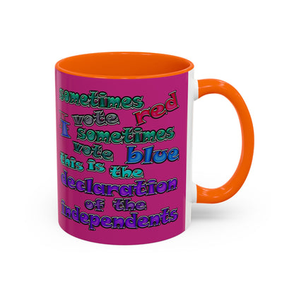 declaration of the independents - Accent Mug (pink)