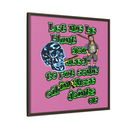 og - framed canvas art (light pink)