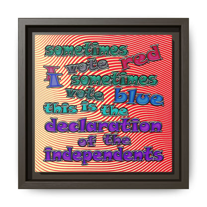declaration of the independents - framed canvas art (yellow-orange wave)