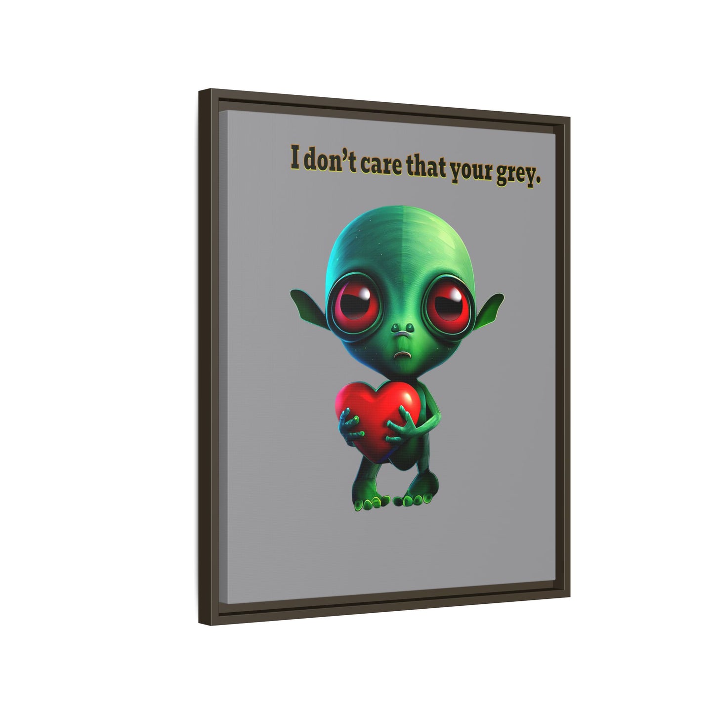 I don't care that your grey - framed canvas art (grey)