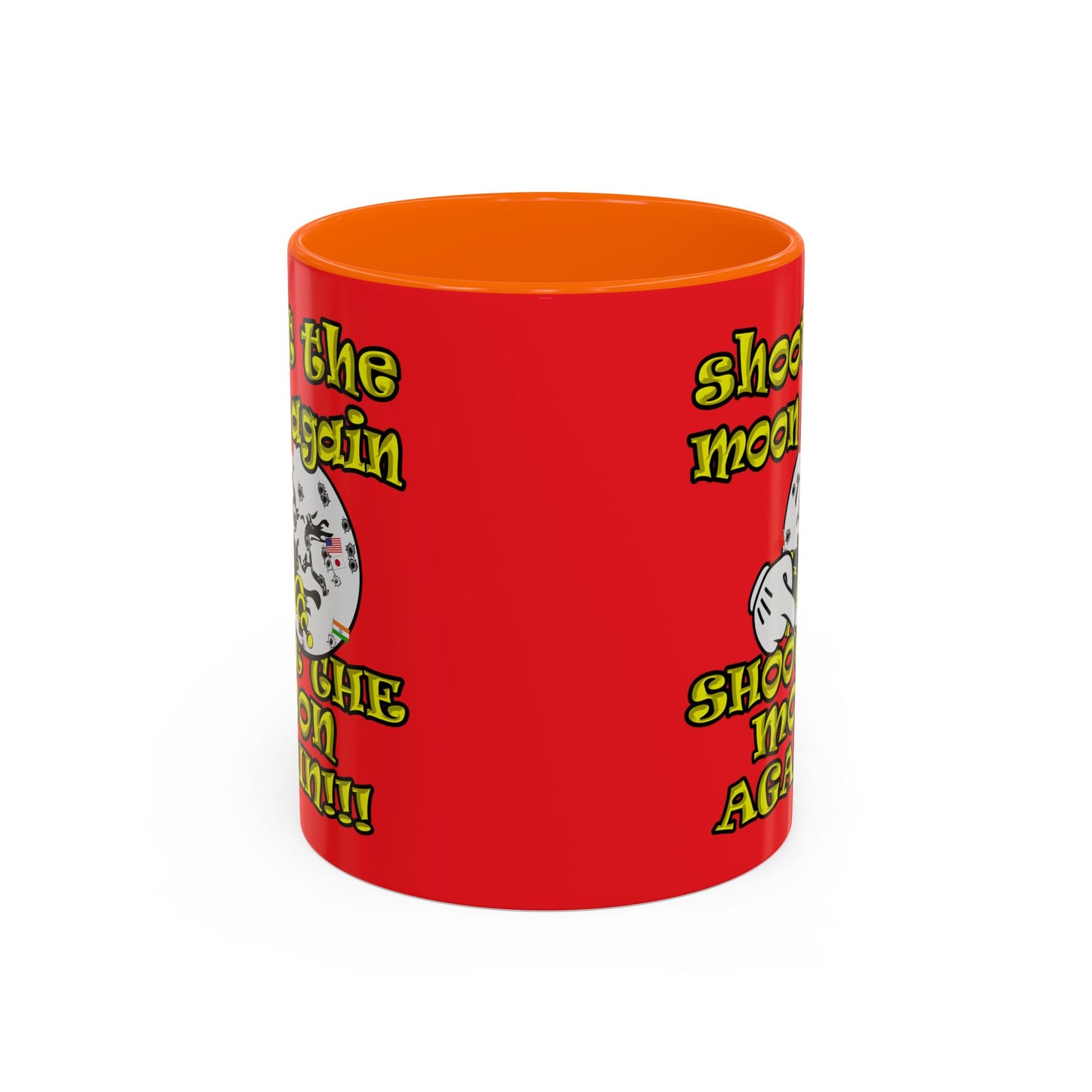 shoot the moon again - Accent Mug (red)