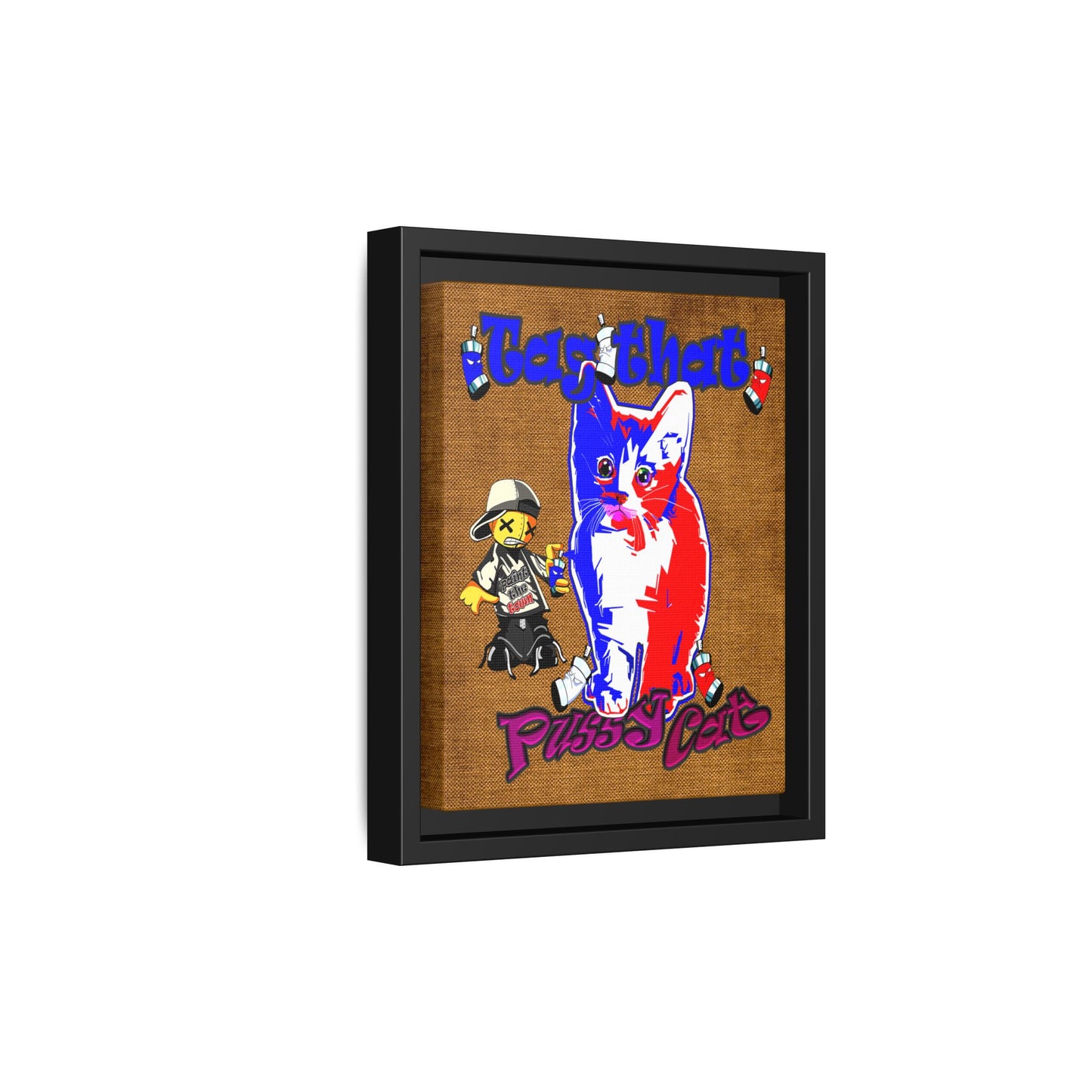tag that - framed canvas art (brown papyrus)