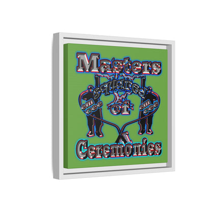 em cee squared - framed canvas art (green)