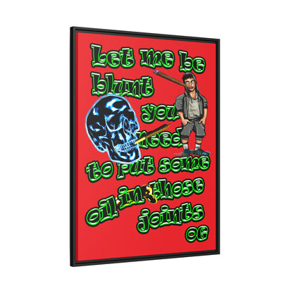 og - framed canvas art (red)