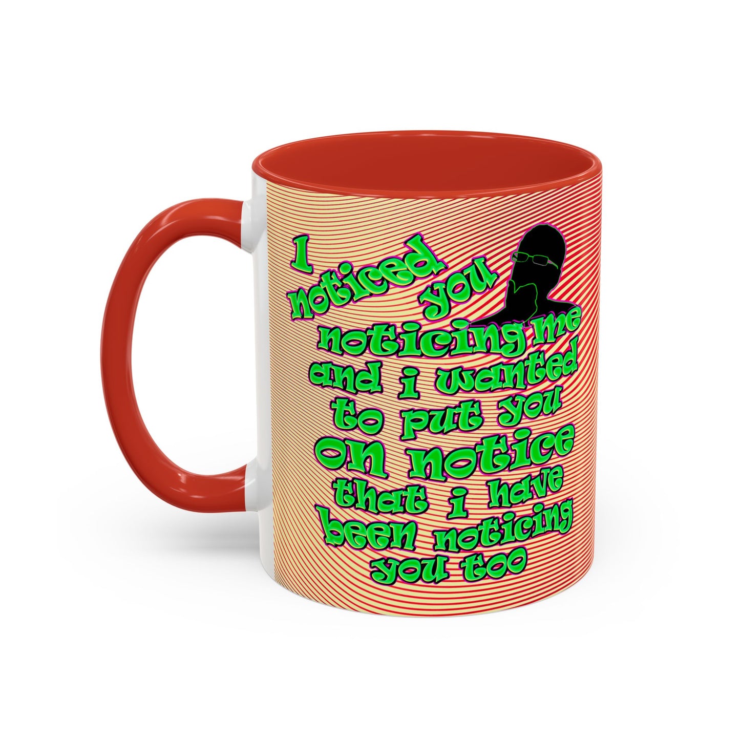 noticed you noticing - Accent Mug (yellow-orange wave)
