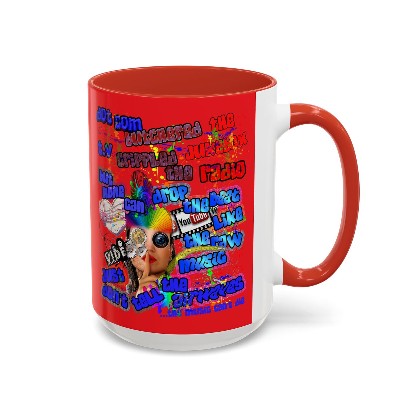 drop the beat - Accent Mug (yellow)