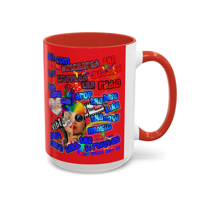 drop the beat - Accent Mug (yellow)