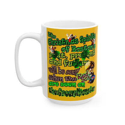 christmas spirits of boston - White Mug (yellow)