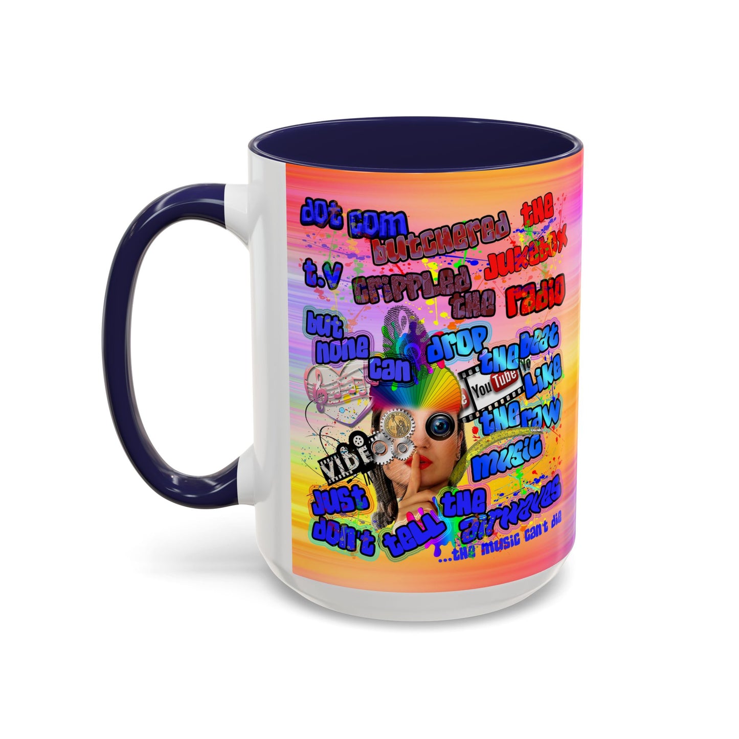 drop the beat - Accent Mug (color blur)
