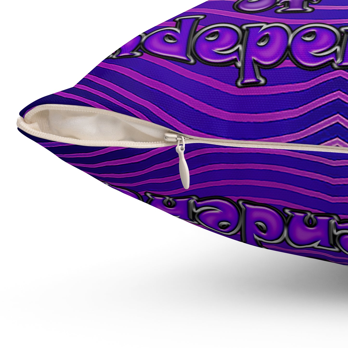 declaration of the independents - Spun Polyester Square Pillow - (purple wave)