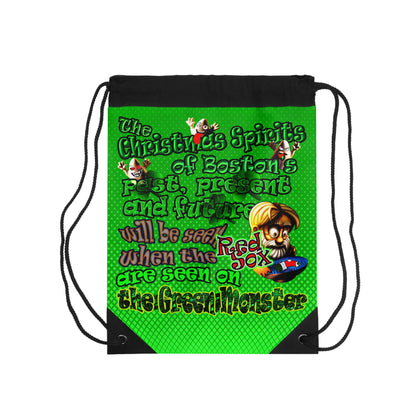 christmas spirits of boston - Drawstring Bag (logo green)