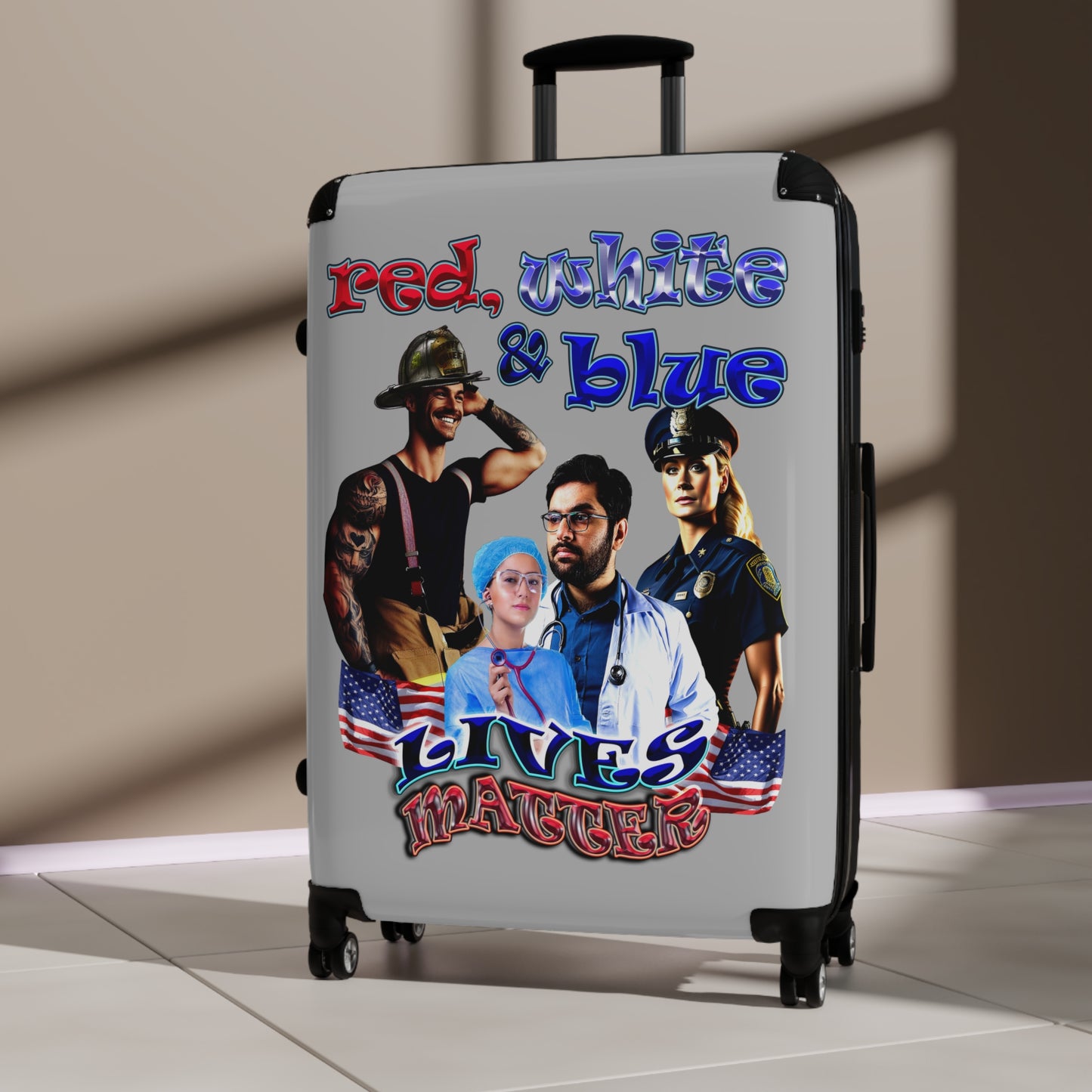 rw&b lives matter - Suitcase (light grey)