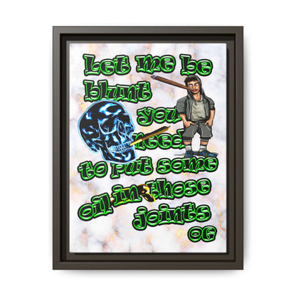 og - framed canvas art (white marble)