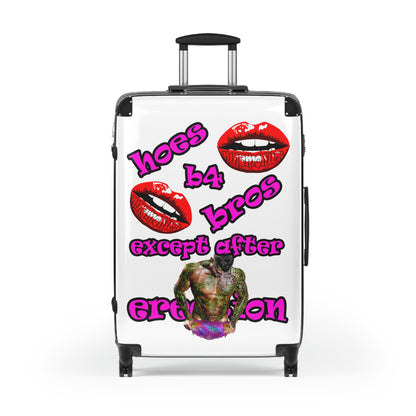 hoes b4 bros - Suitcase (white)