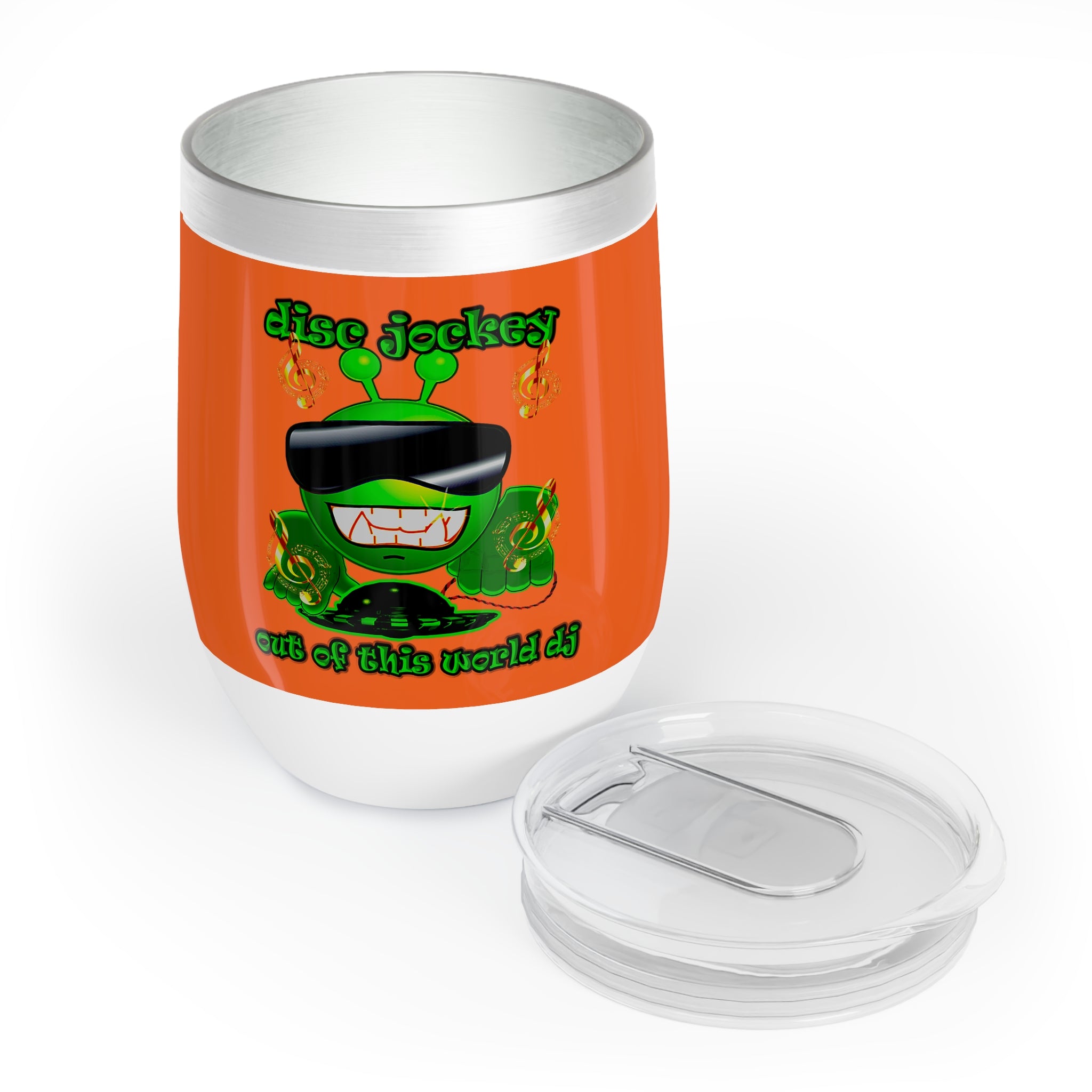 disc jockey - Chill Wine Tumbler (orange)