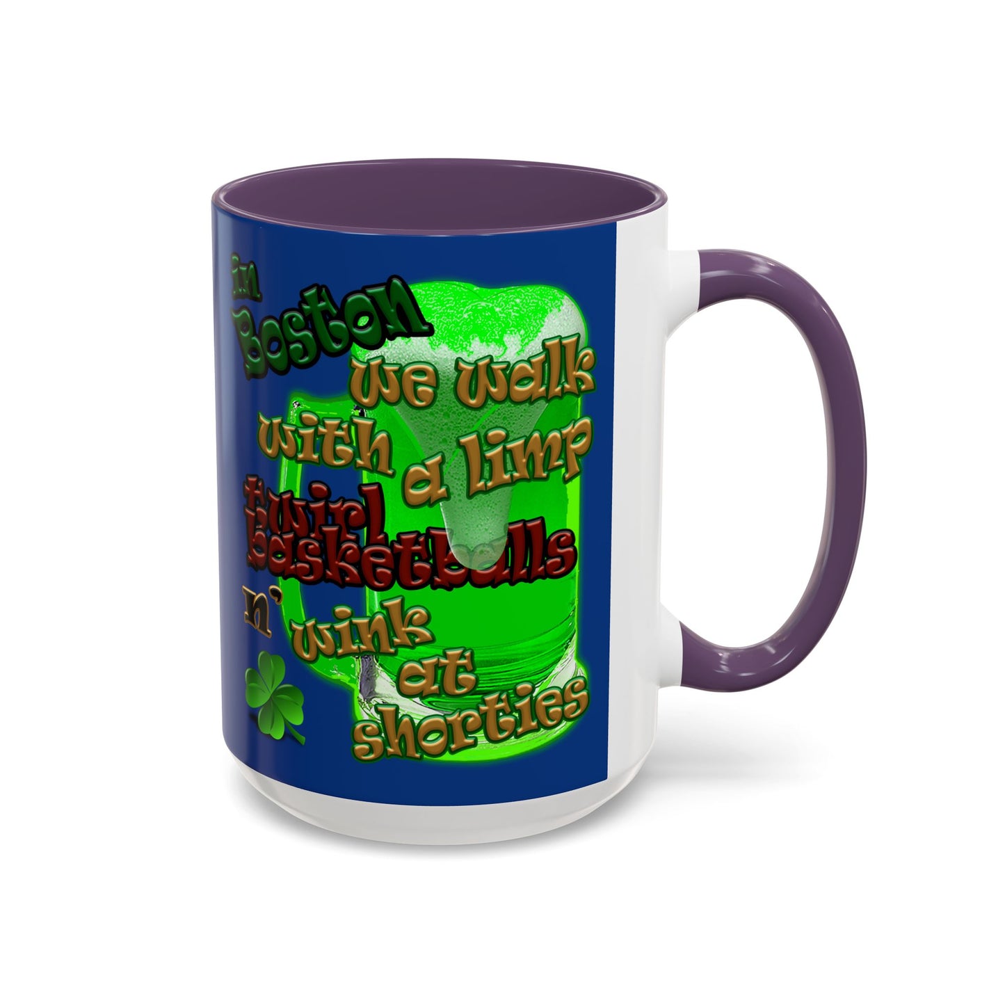 celtics logo - Accent Mug (dark blue)