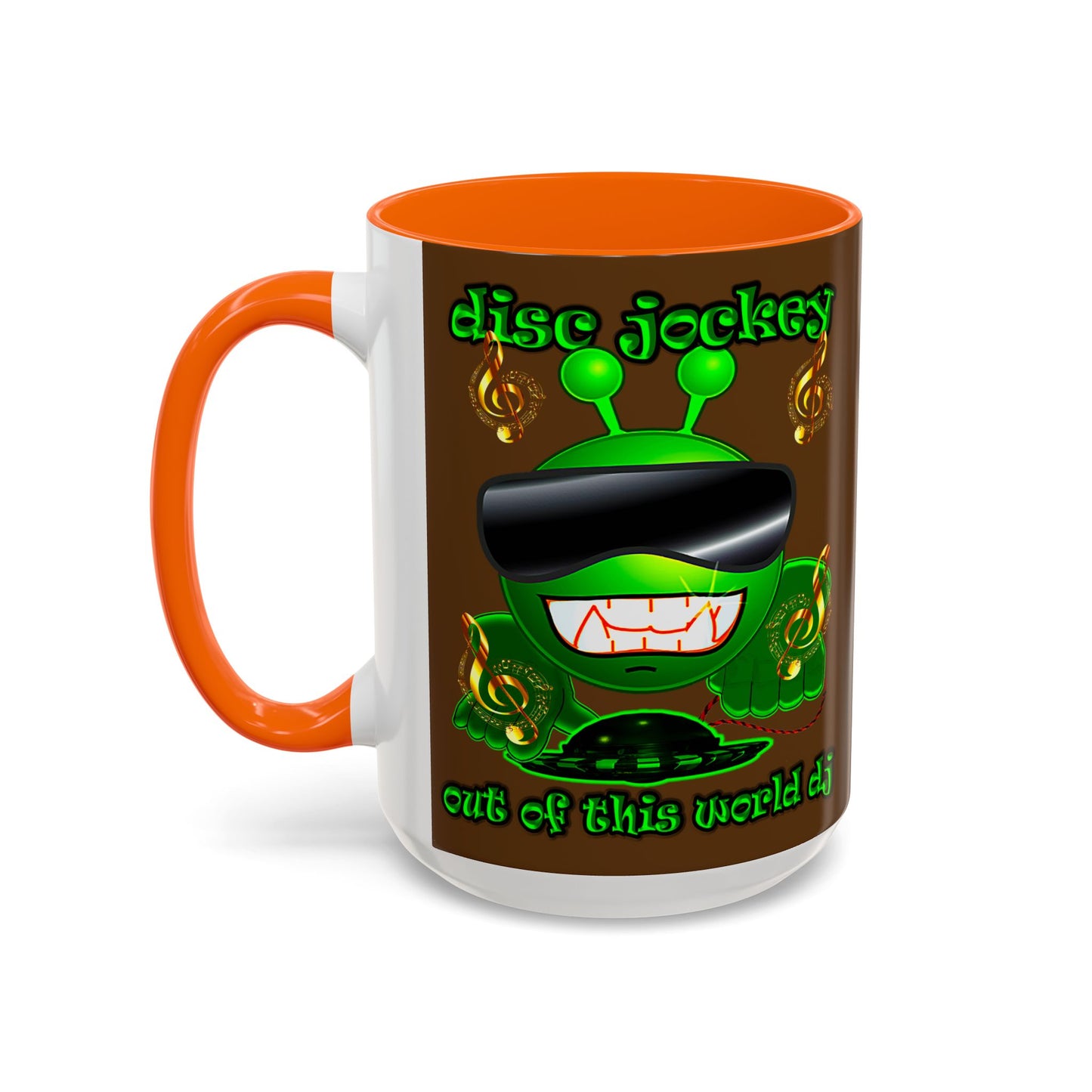 disc jockey - Accent Mug (brown)