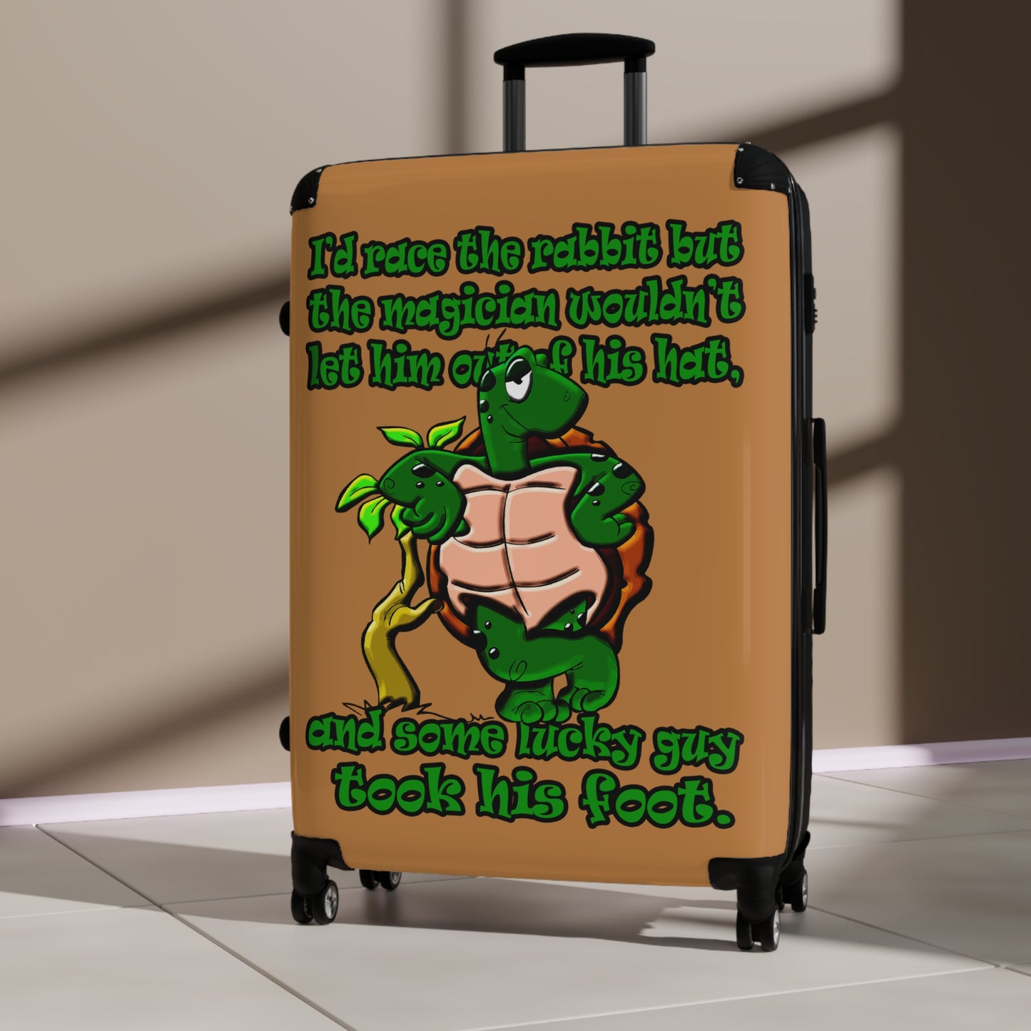turtle race - Suitcase (light brown)